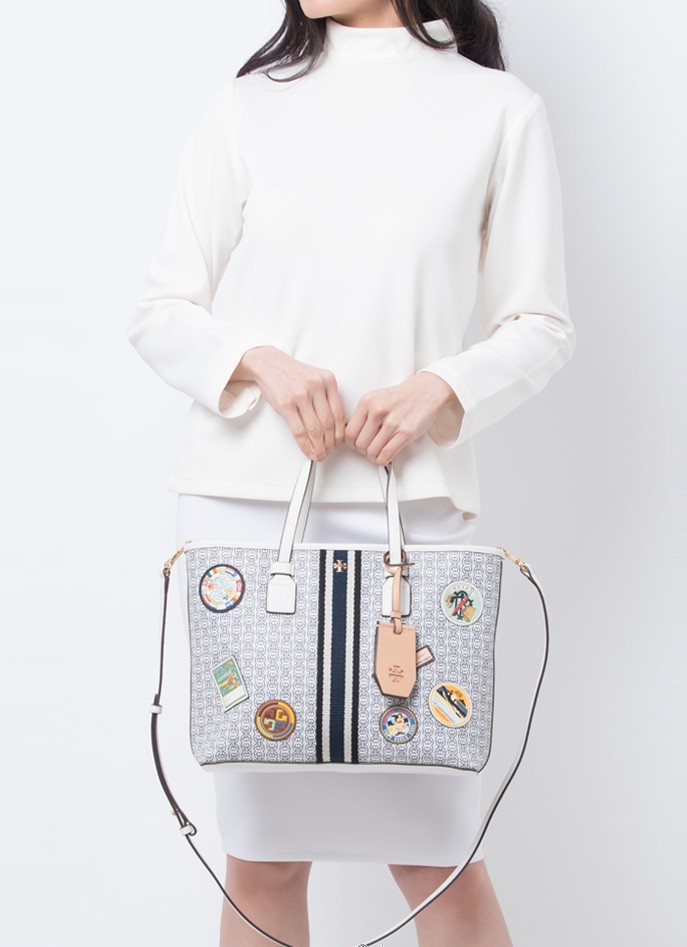 Túi Tory Burch Gemini link Canvas patches Small Tote