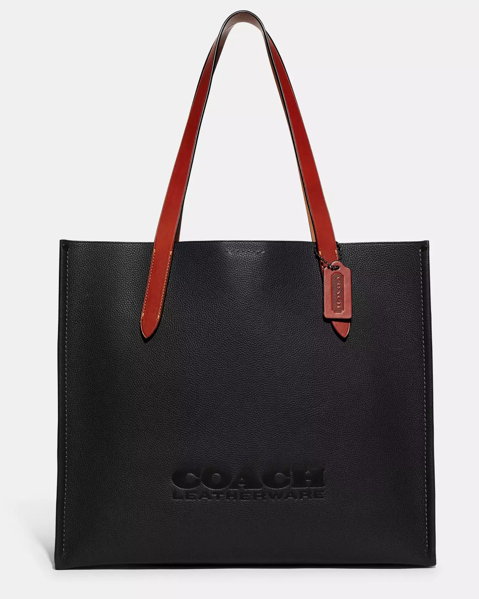 TÚI XÁCH NỮ COACH RELAY TOTE BAG 41 BLACK POLISHED PEBBLE LEATHER CH756 3