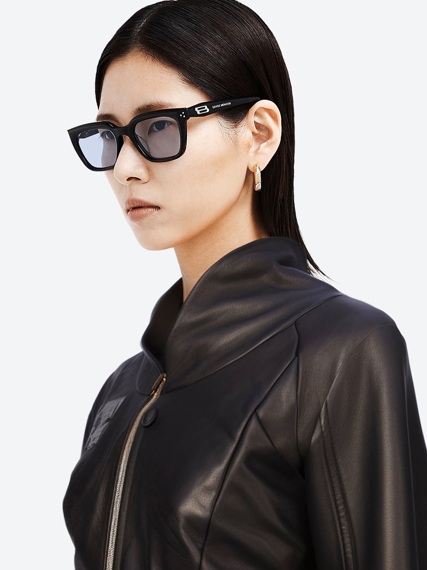 MẮT KÍNH GENTLE MONSTER HOVO 01(B) BLUE LENSES BLACK ACETATE FRAME 3