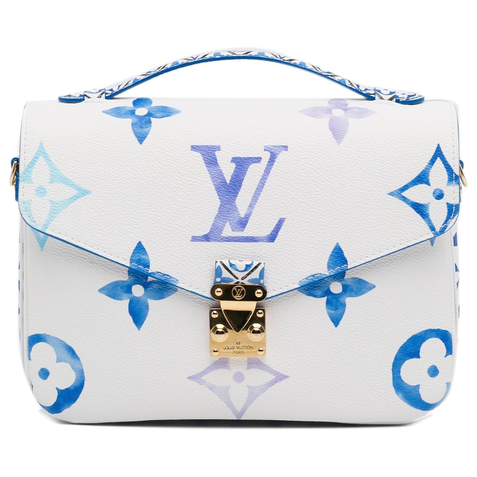 Túi Louis Vuitton White Monogram Giant By The Pool Pochette Metis Blue 7