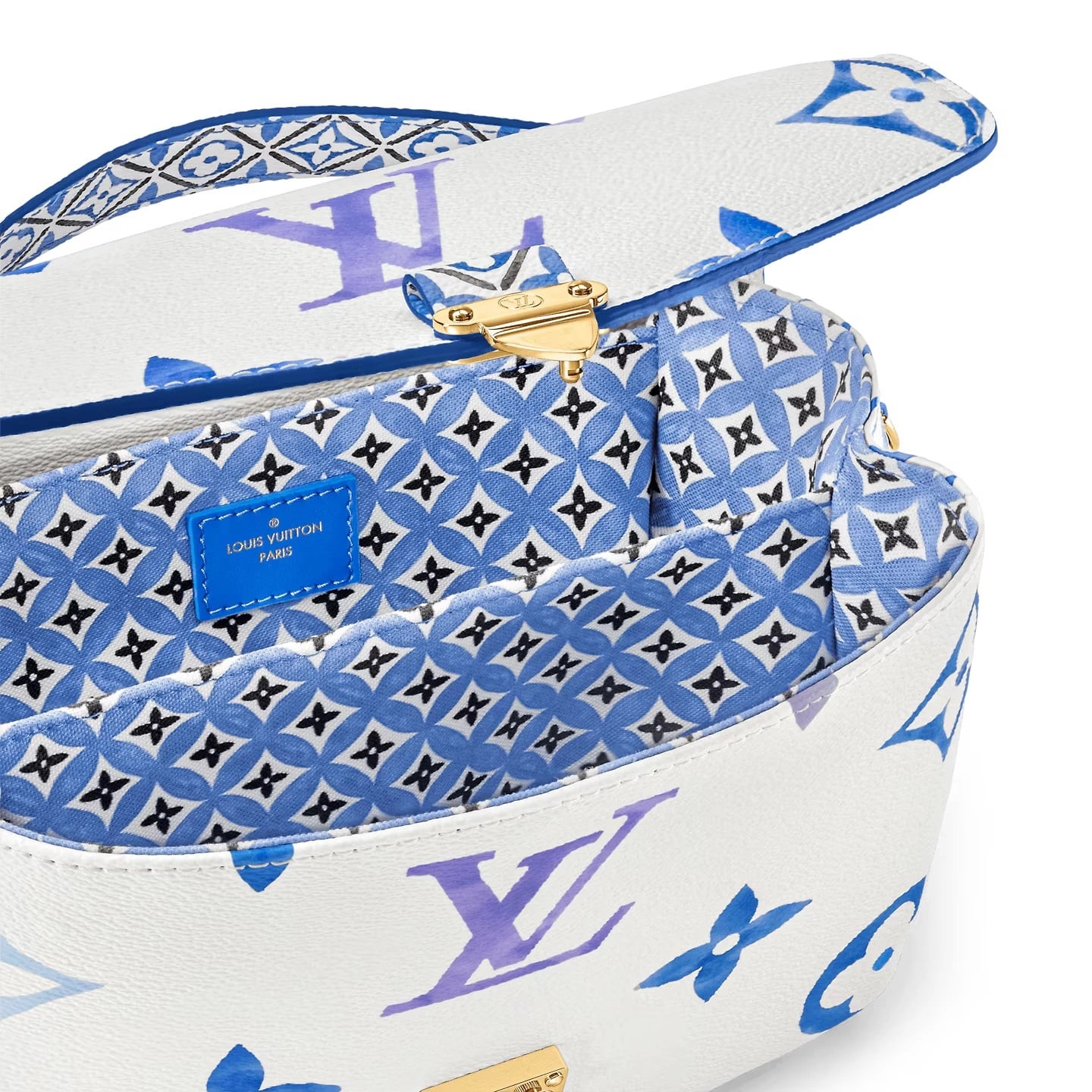 Túi Louis Vuitton White Monogram Giant By The Pool Pochette Metis Blue 4