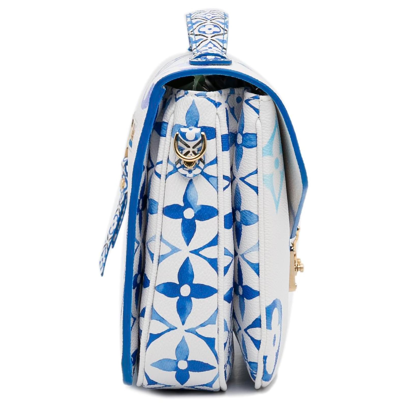 Túi Louis Vuitton White Monogram Giant By The Pool Pochette Metis Blue 9