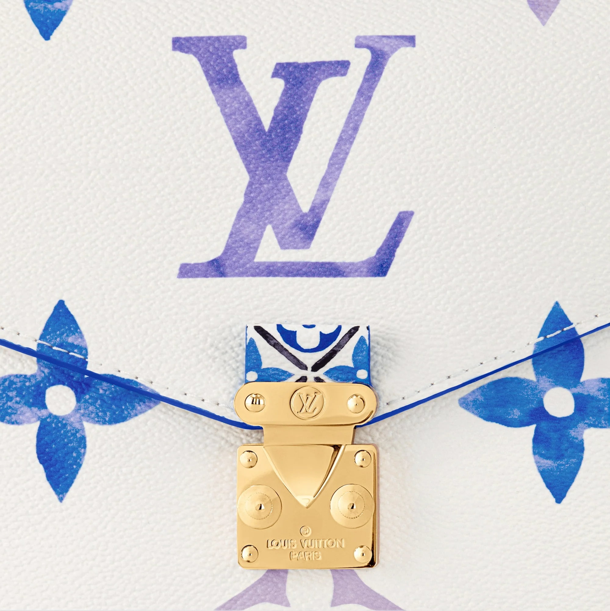 Túi Louis Vuitton White Monogram Giant By The Pool Pochette Metis Blue 10