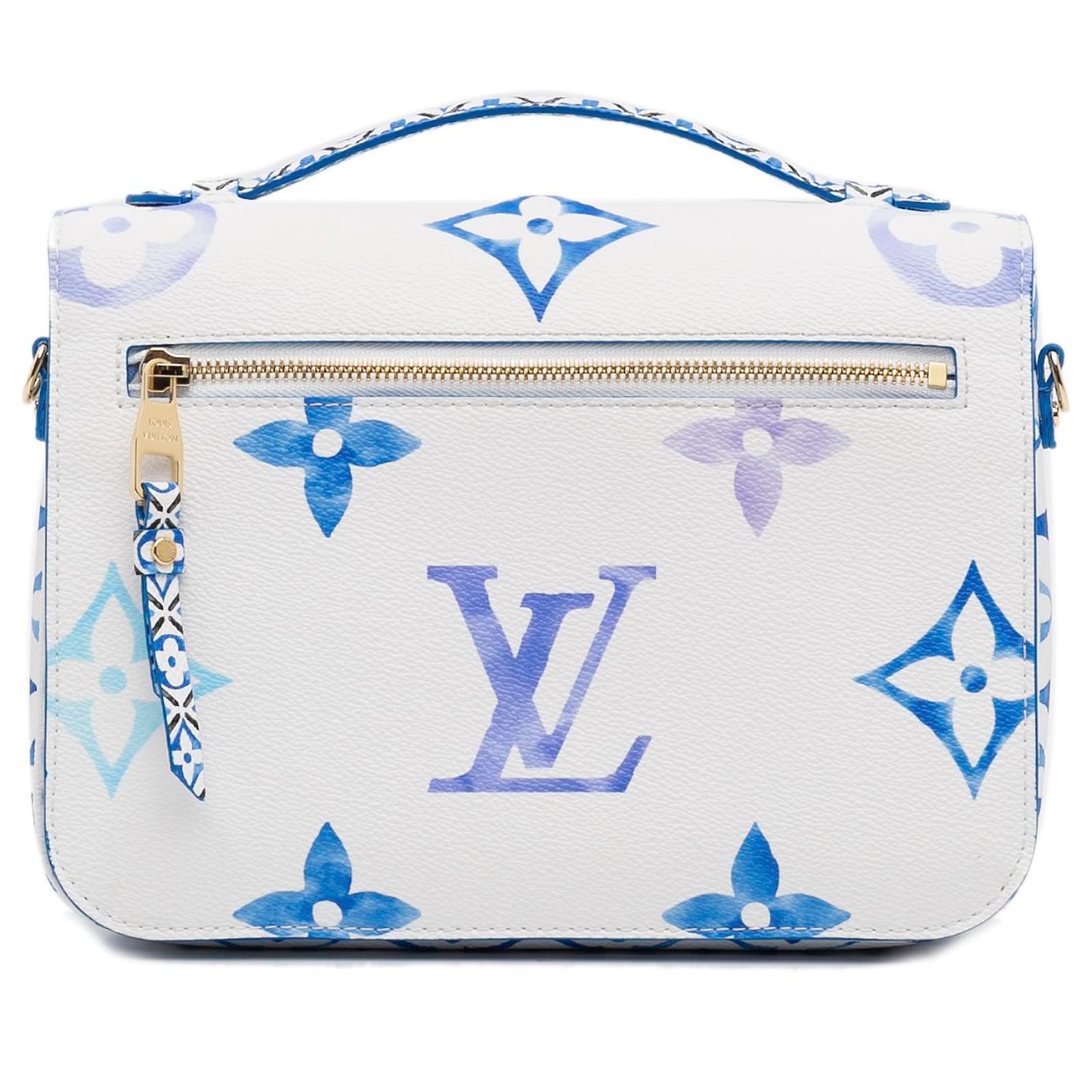 Túi Louis Vuitton White Monogram Giant By The Pool Pochette Metis Blue 12
