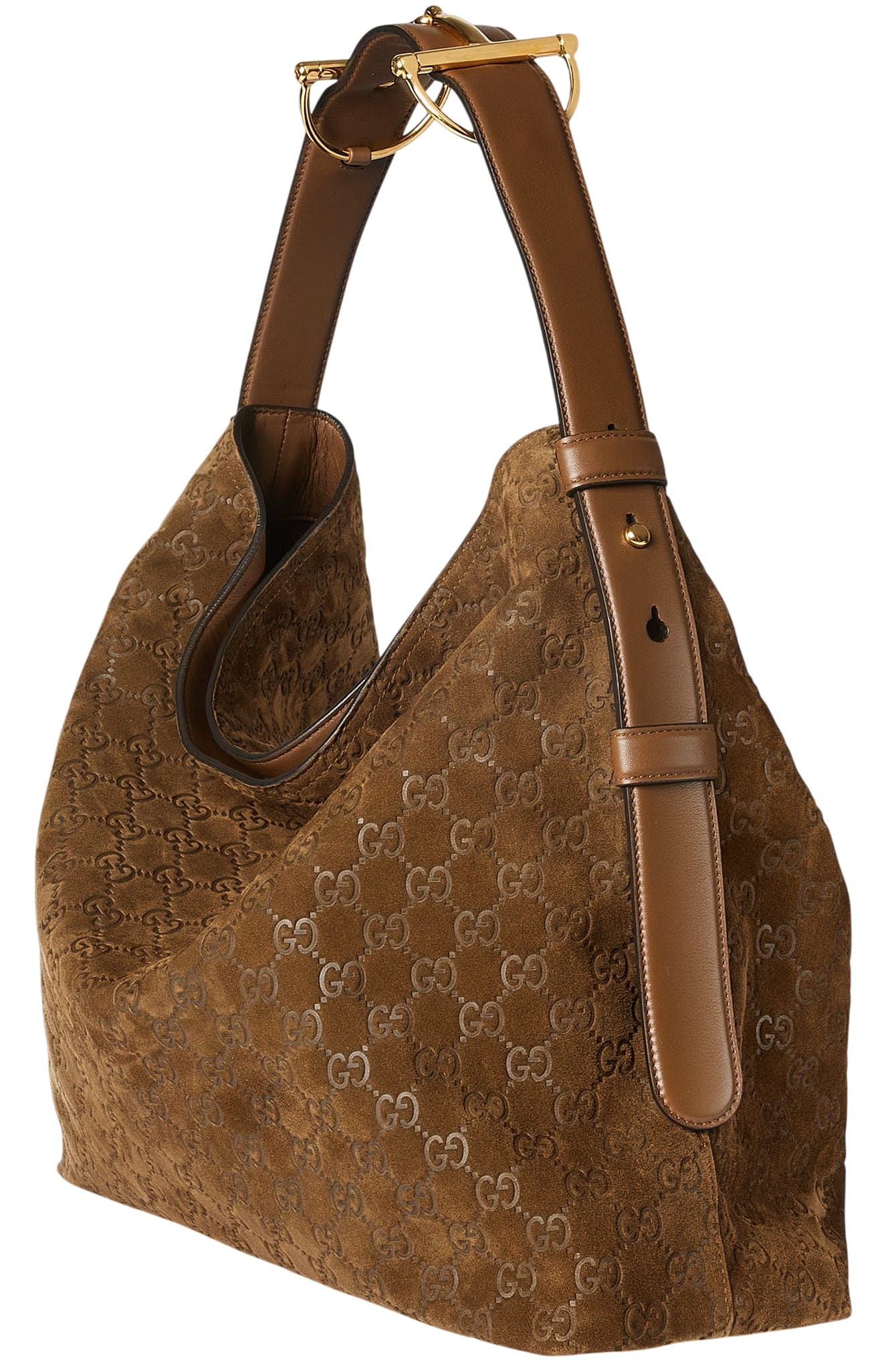 Túi đeo vai Gucci Beatrix Large Tote Bag Brown Suede 3