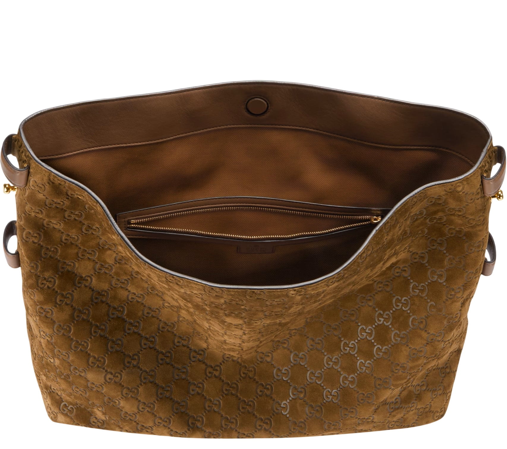 Túi đeo vai Gucci Beatrix Large Tote Bag Brown Suede 5