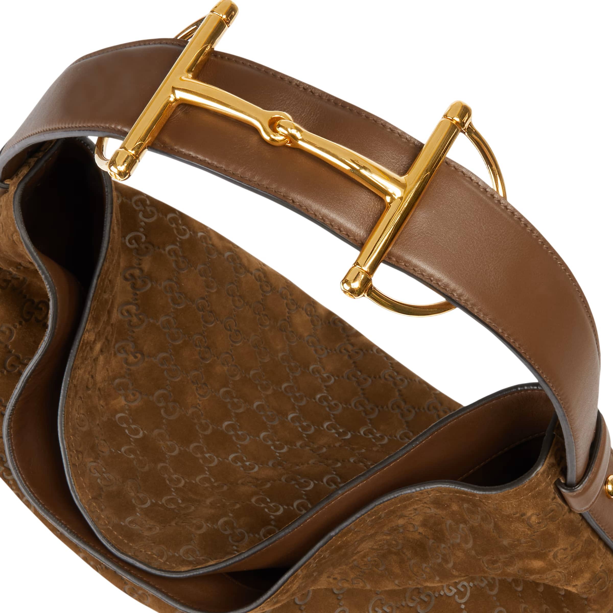 Túi đeo vai Gucci Beatrix Large Tote Bag Brown Suede 4