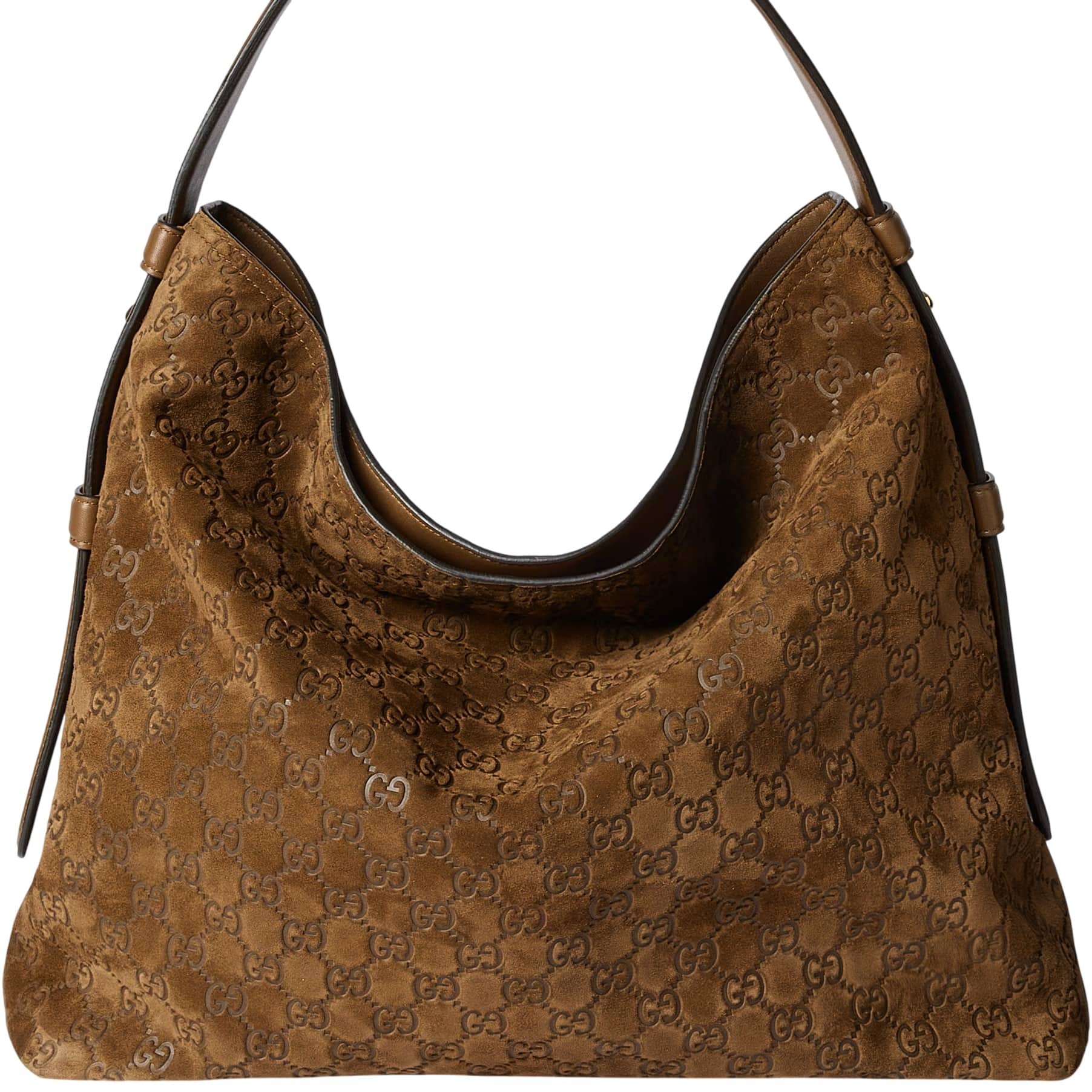 Túi đeo vai Gucci Beatrix Large Tote Bag Brown Suede 10