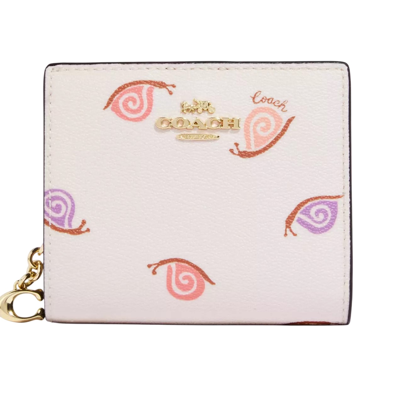 Ví Coach Snap Wallet with Snail Print C9913 4