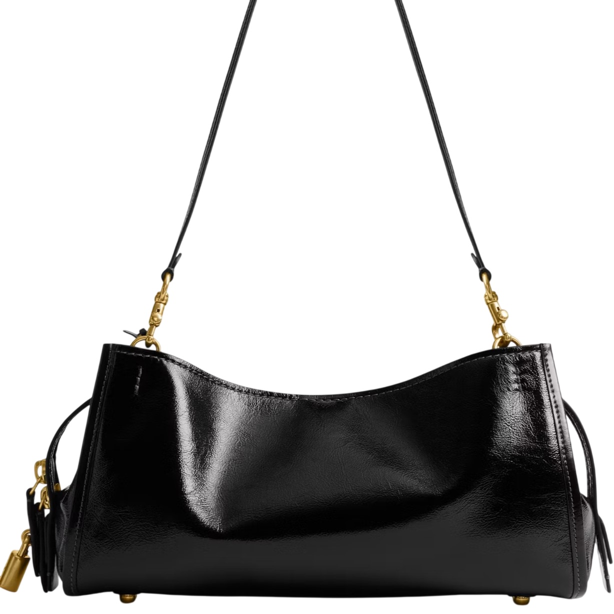 Túi xách nữ Coach Rogue Bag 34 Glazed Leather Black CCX20 1