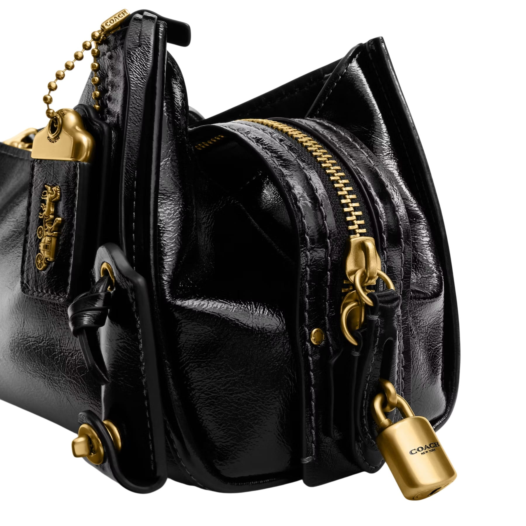 Túi xách nữ Coach Rogue Bag 34 Glazed Leather Black CCX20 2