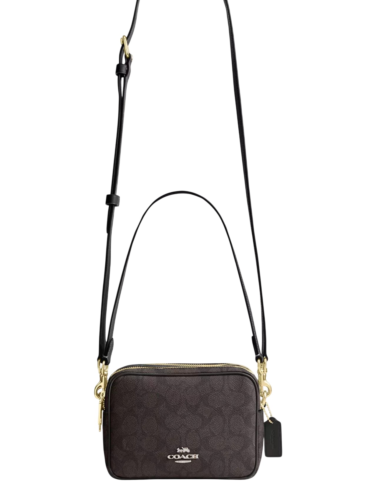 Túi Coach Mini Carey Crossbody Bag In Signature Canvas Black CEK69 1