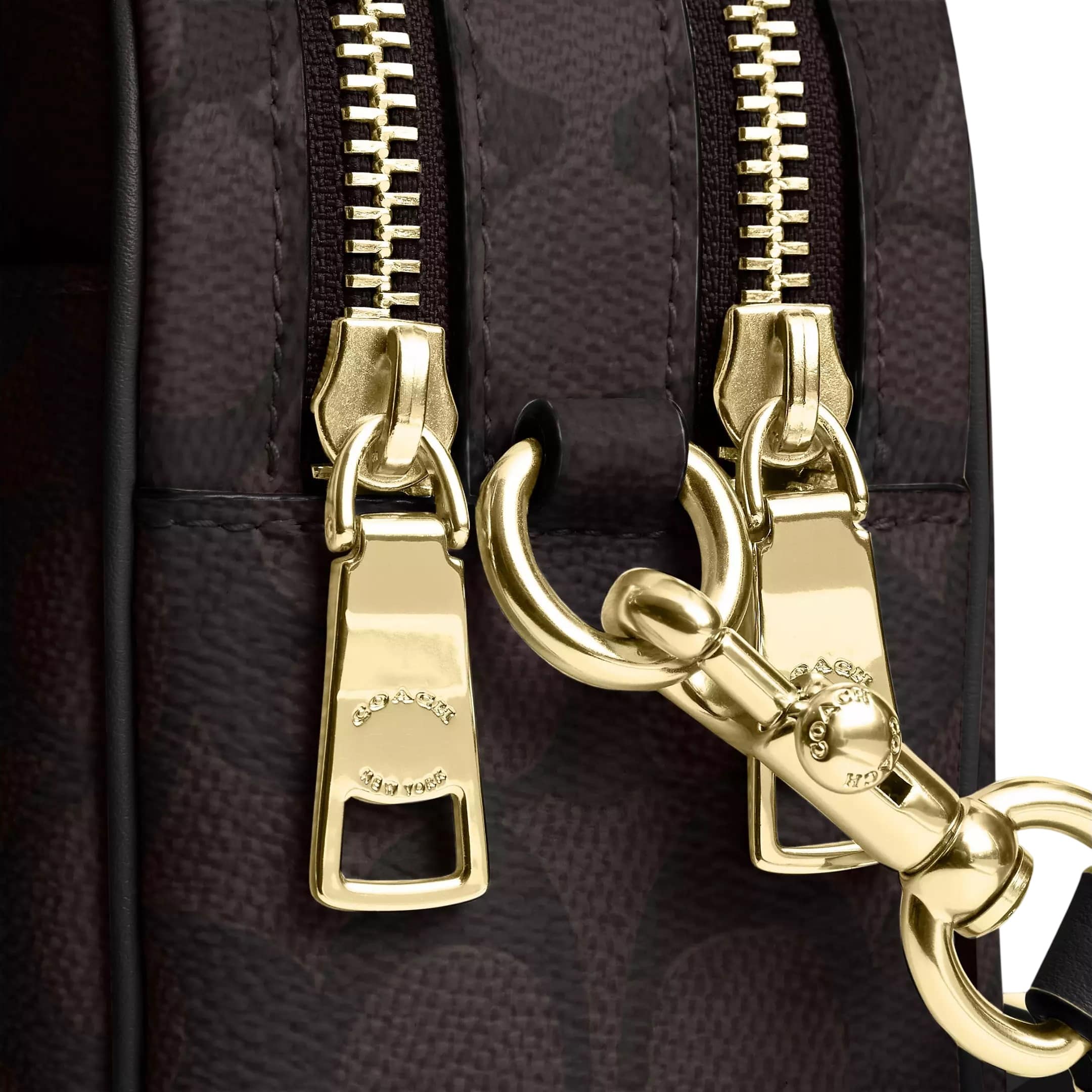 Túi Coach Mini Carey Crossbody Bag In Signature Canvas Black CEK69 4