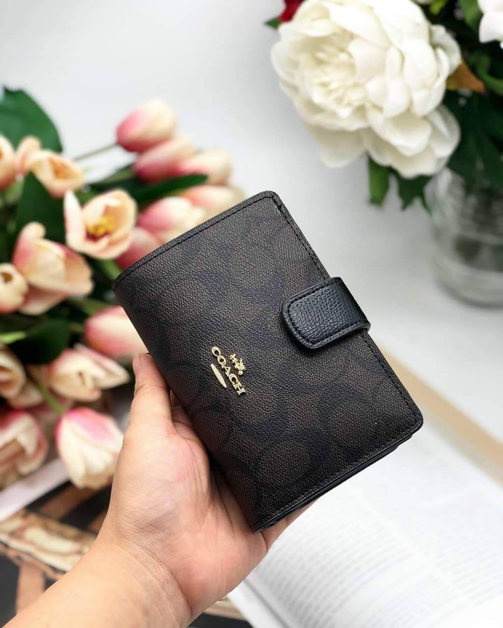 VÍ COACH MINI NỮ DA THẬT CAO CẤP | BÓP NGẮN COACH NỮ CẦM TAY MẪU MỚI NHẤT 4