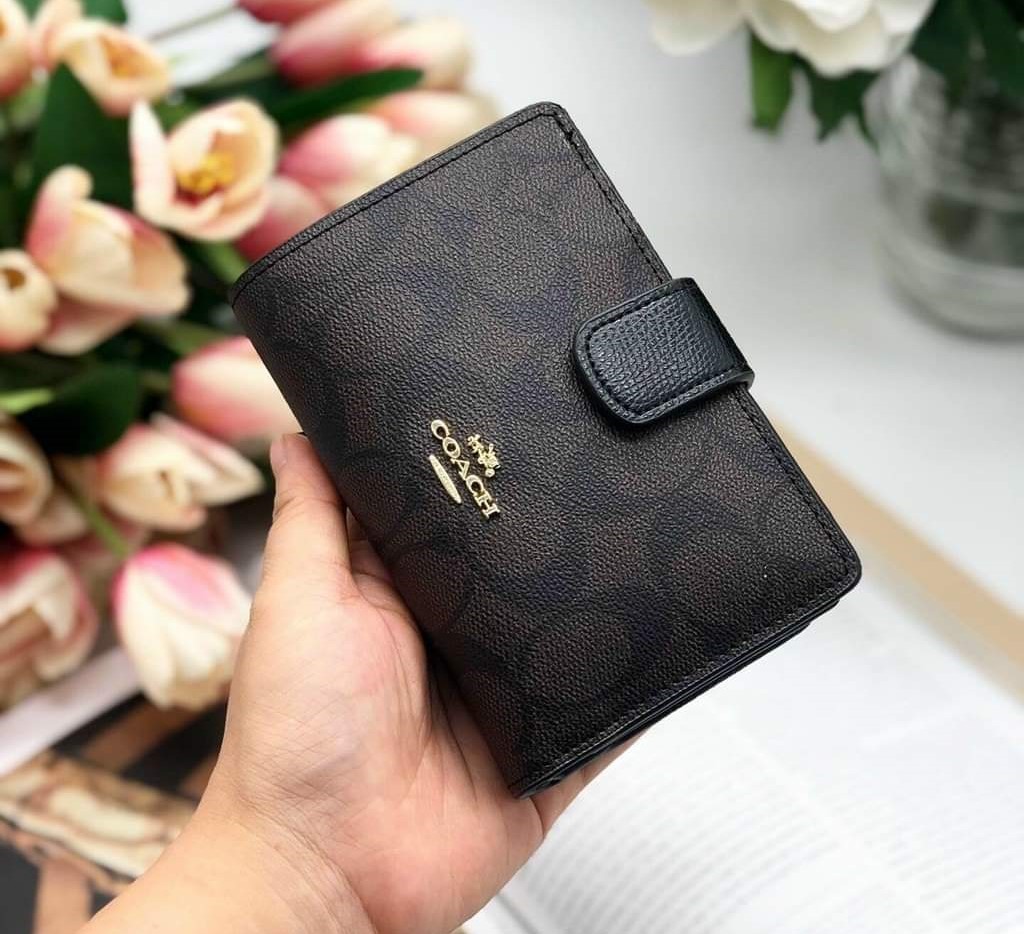 VÍ COACH MINI NỮ DA THẬT CAO CẤP | BÓP NGẮN COACH NỮ CẦM TAY MẪU MỚI NHẤT 9