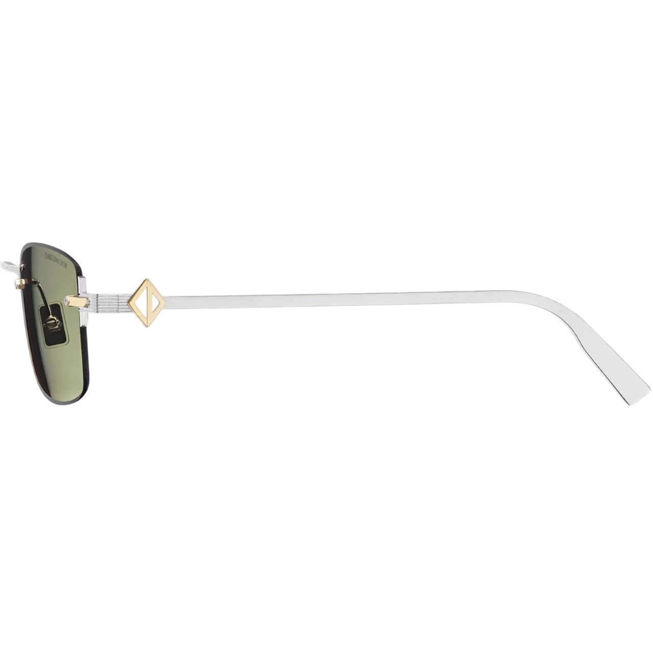 Mắt kính Dior CD Diamond S11U Rectangular Sunglasses Khaki Lens 3