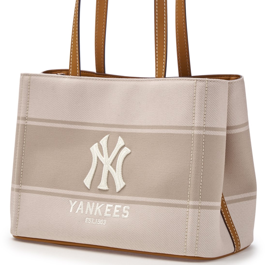 Túi Tote MLB Varsity Lettering Canvas Tote Bag New York Yankees 3ABQB015N-50CRS 9