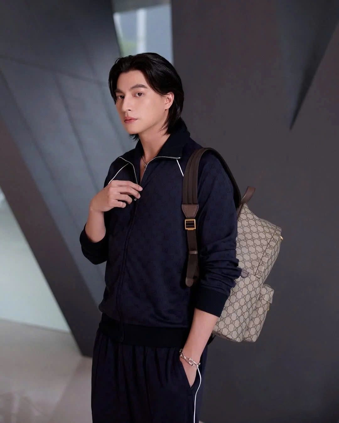 Ba lô Gucci Ophidia Medium Backpack Beige and Dark Brown 1