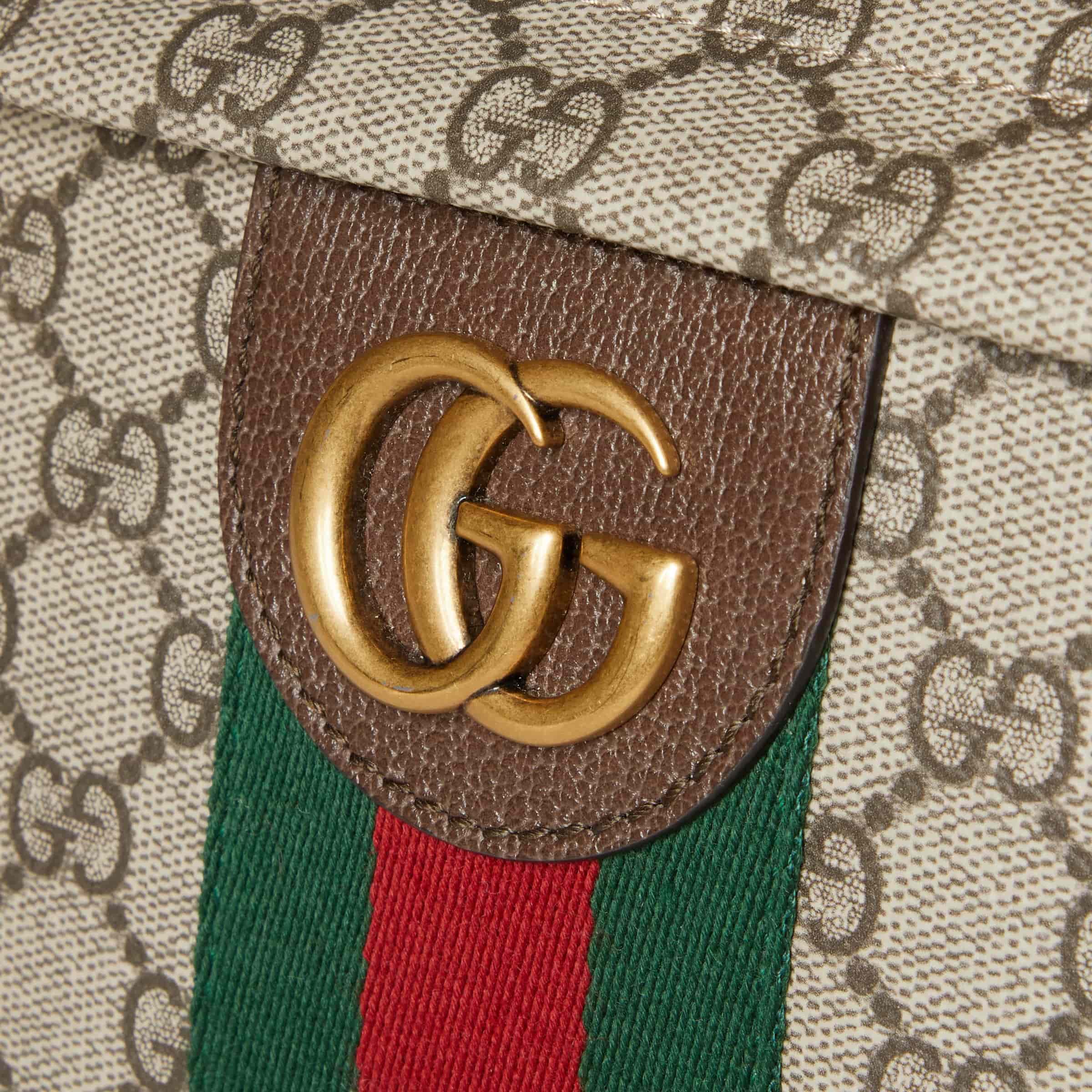 Ba lô Gucci Ophidia Medium Backpack Beige and Dark Brown 6