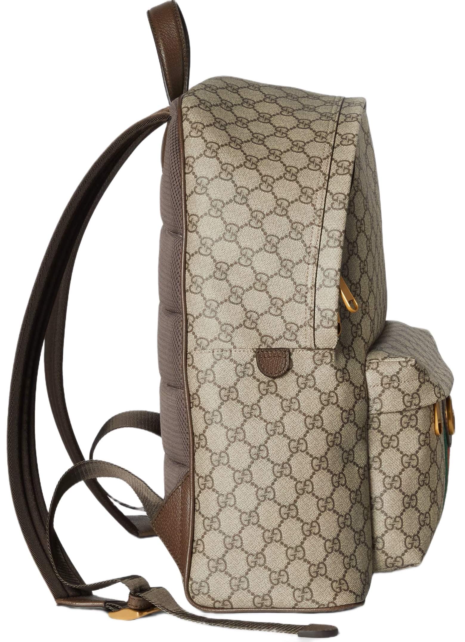 Ba lô Gucci Ophidia Medium Backpack Beige and Dark Brown 9