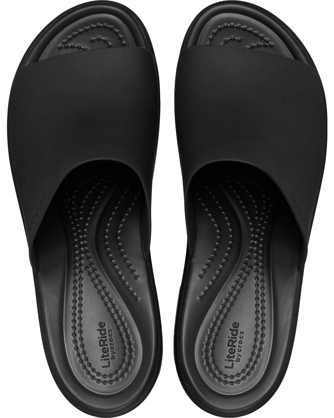 Dép Cao Gót Nữ Crocs Sandal Women Brooklyn Frocsted Slide Heel Black 4