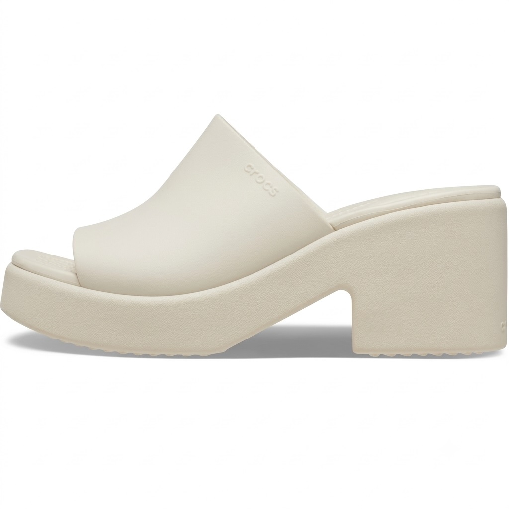 Dép Cao Gót Nữ Crocs Sandal Women Brooklyn Frocsted Slide Heel Bone 8