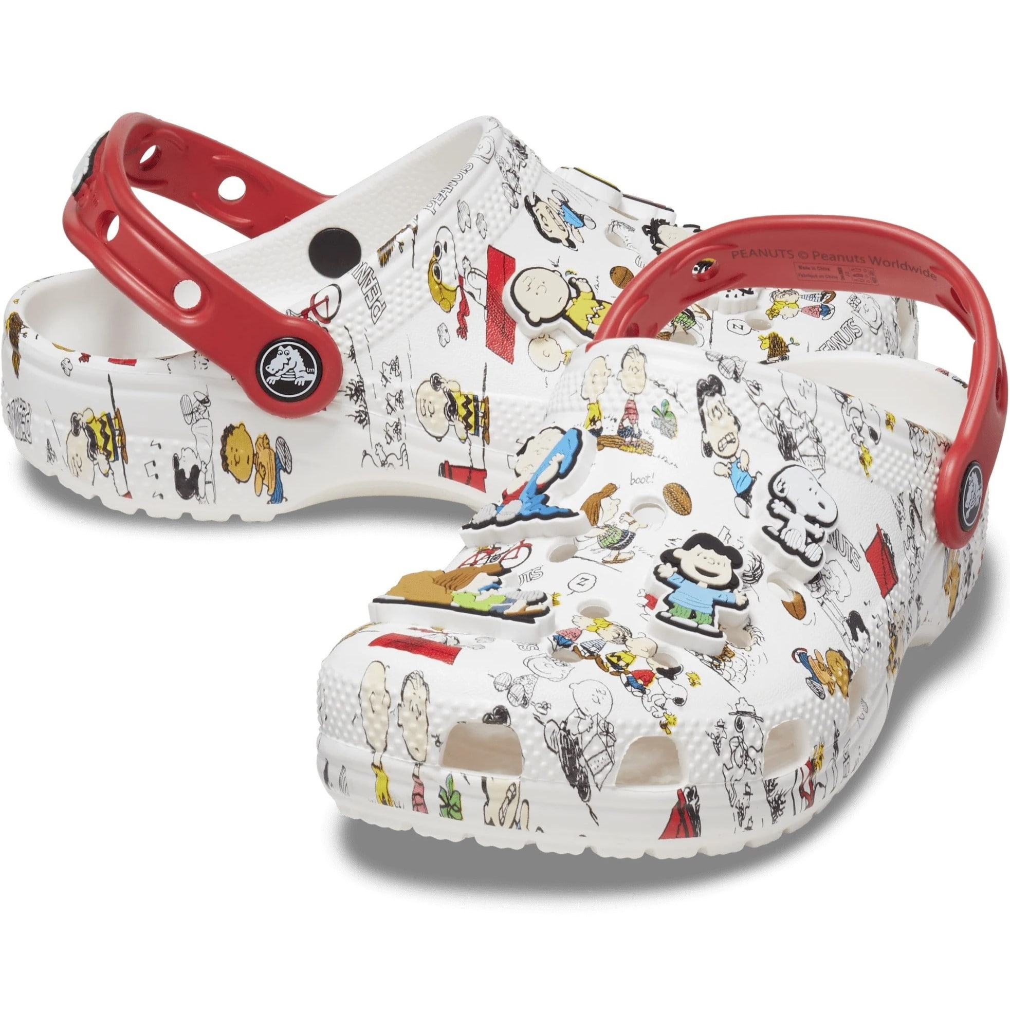 Dép Crocs Peanuts Classic Clog White 6