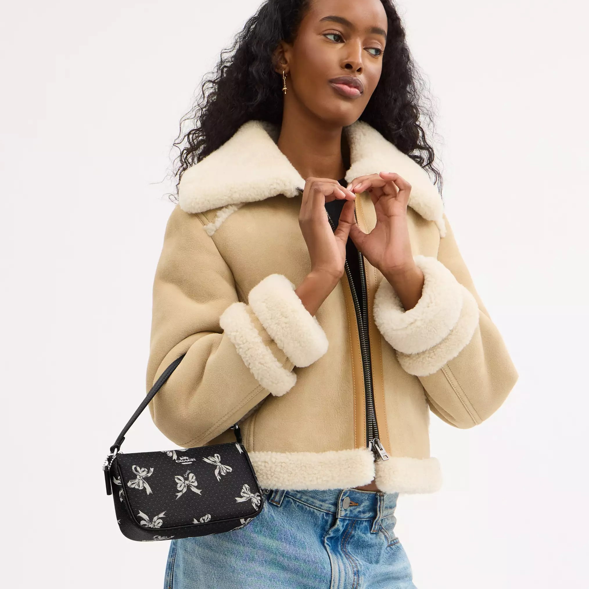 Túi xách Coach Nolita 19 With Bow Print Multicolor Black CZ454 6