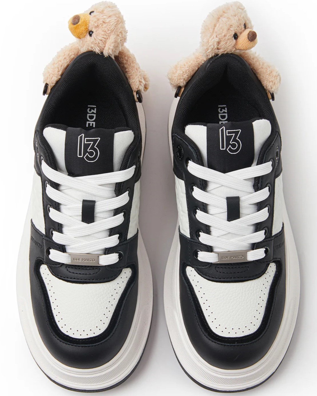 Giày Gấu Teddy 13DE MARZO Bear Thick Base Sneaker Black 2