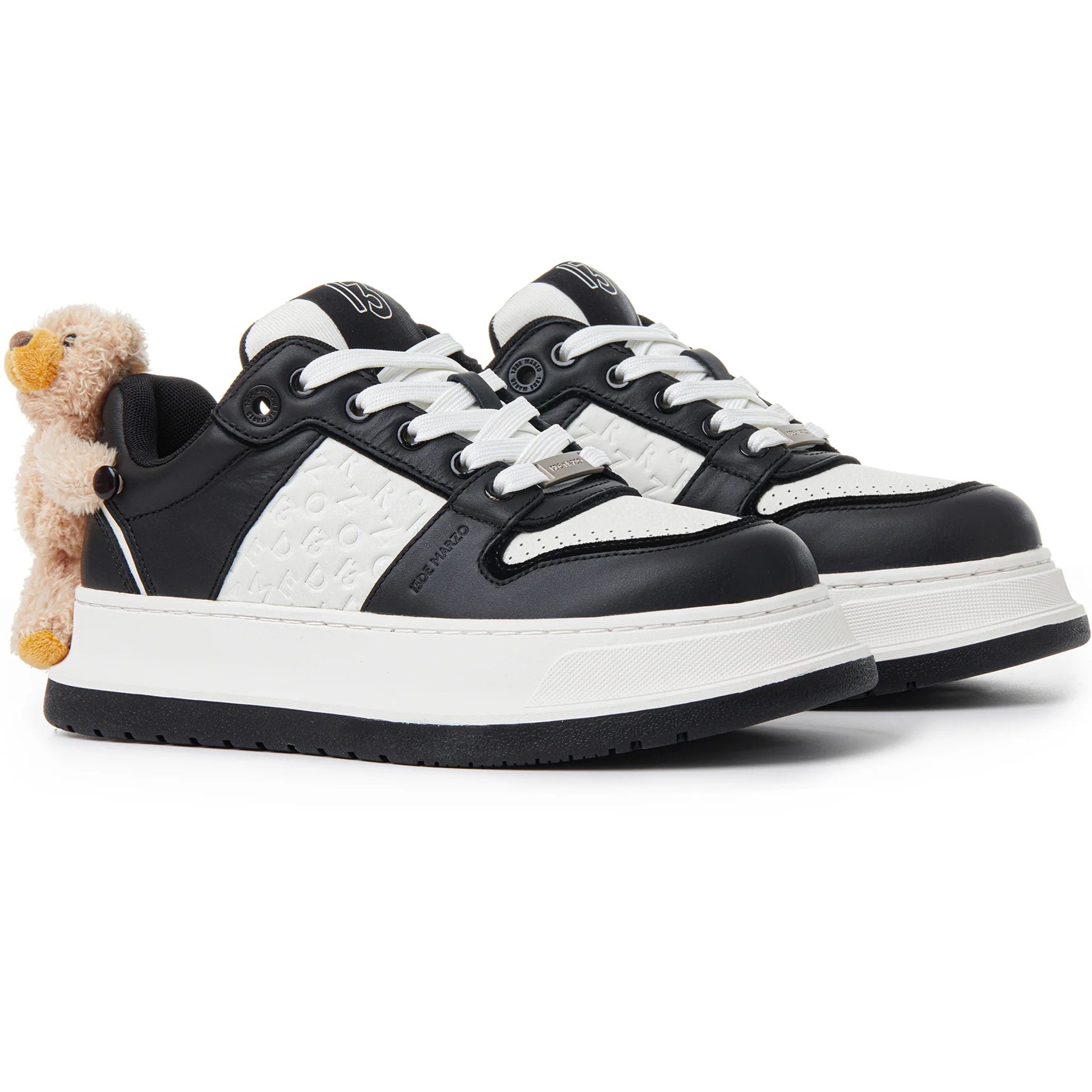 Giày Gấu Teddy 13DE MARZO Bear Thick Base Sneaker Black 5