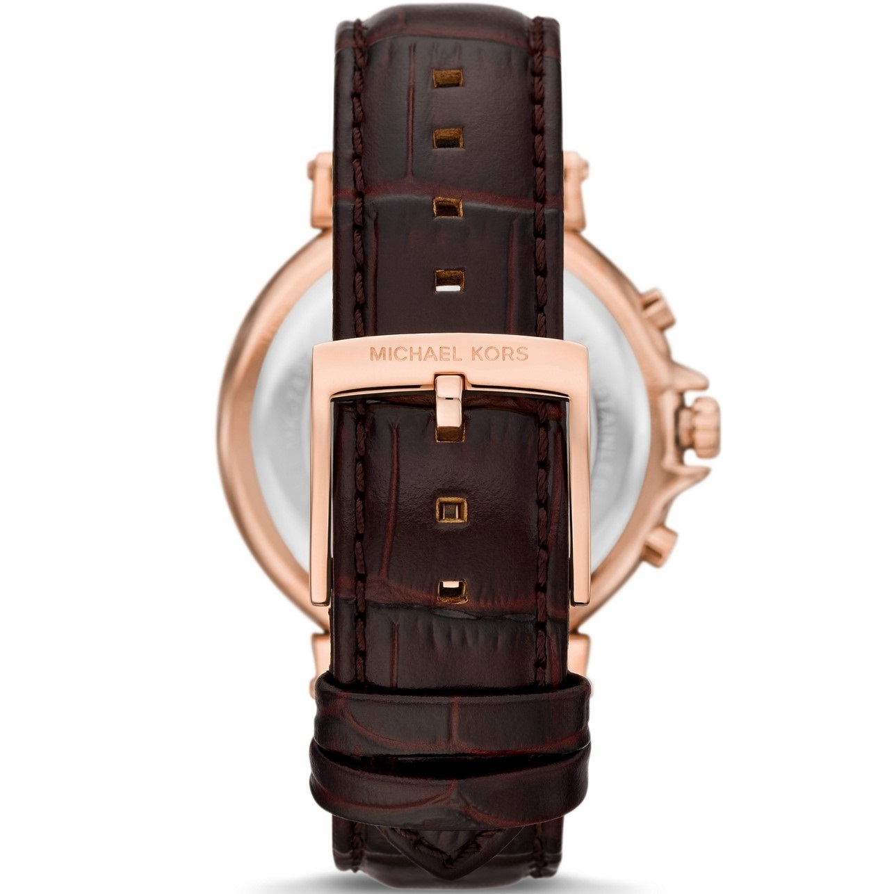 Đồng hồ nữ Michael Kors Maren Rose Gold-Tone and Crocodile Embossed Leather Watch MK7497 1