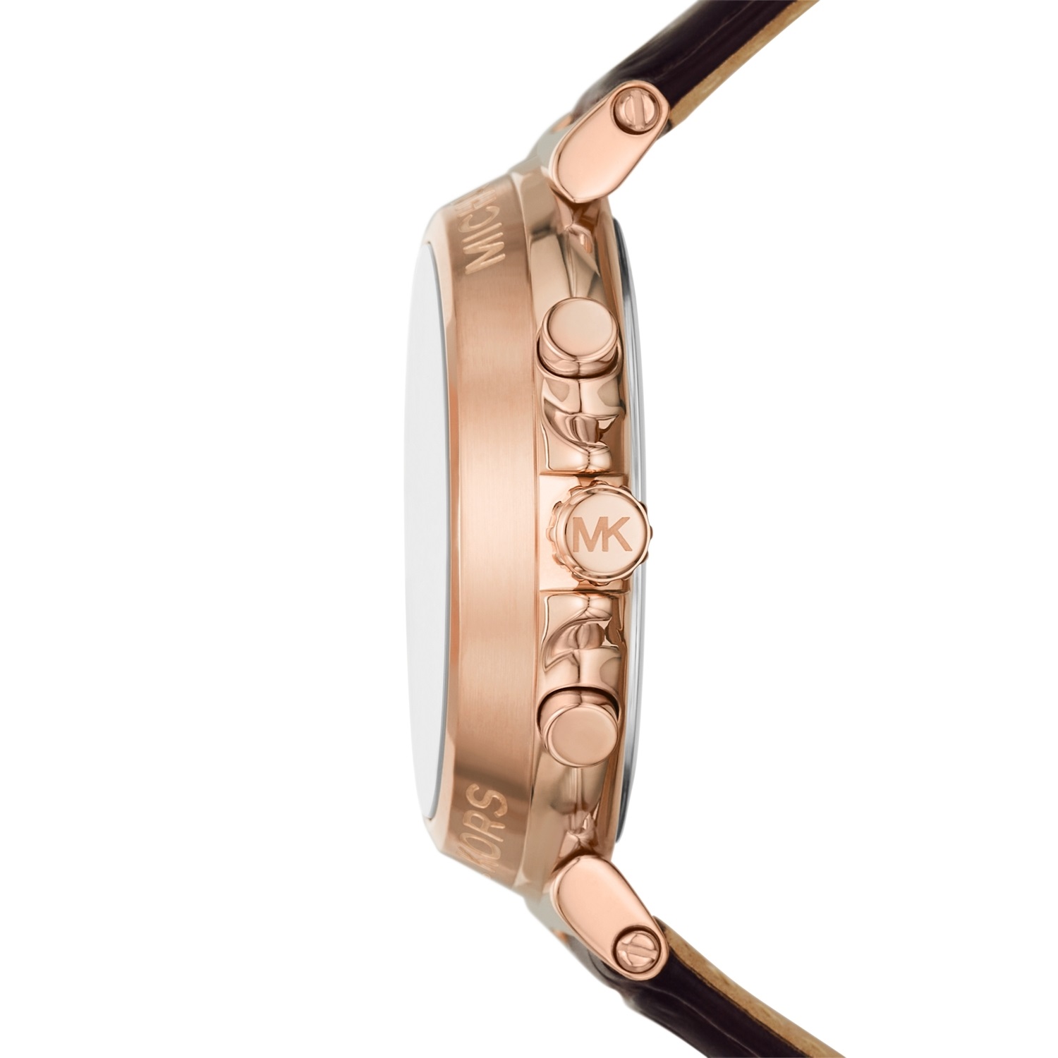 Đồng hồ nữ Michael Kors Maren Rose Gold-Tone and Crocodile Embossed Leather Watch MK7497 4