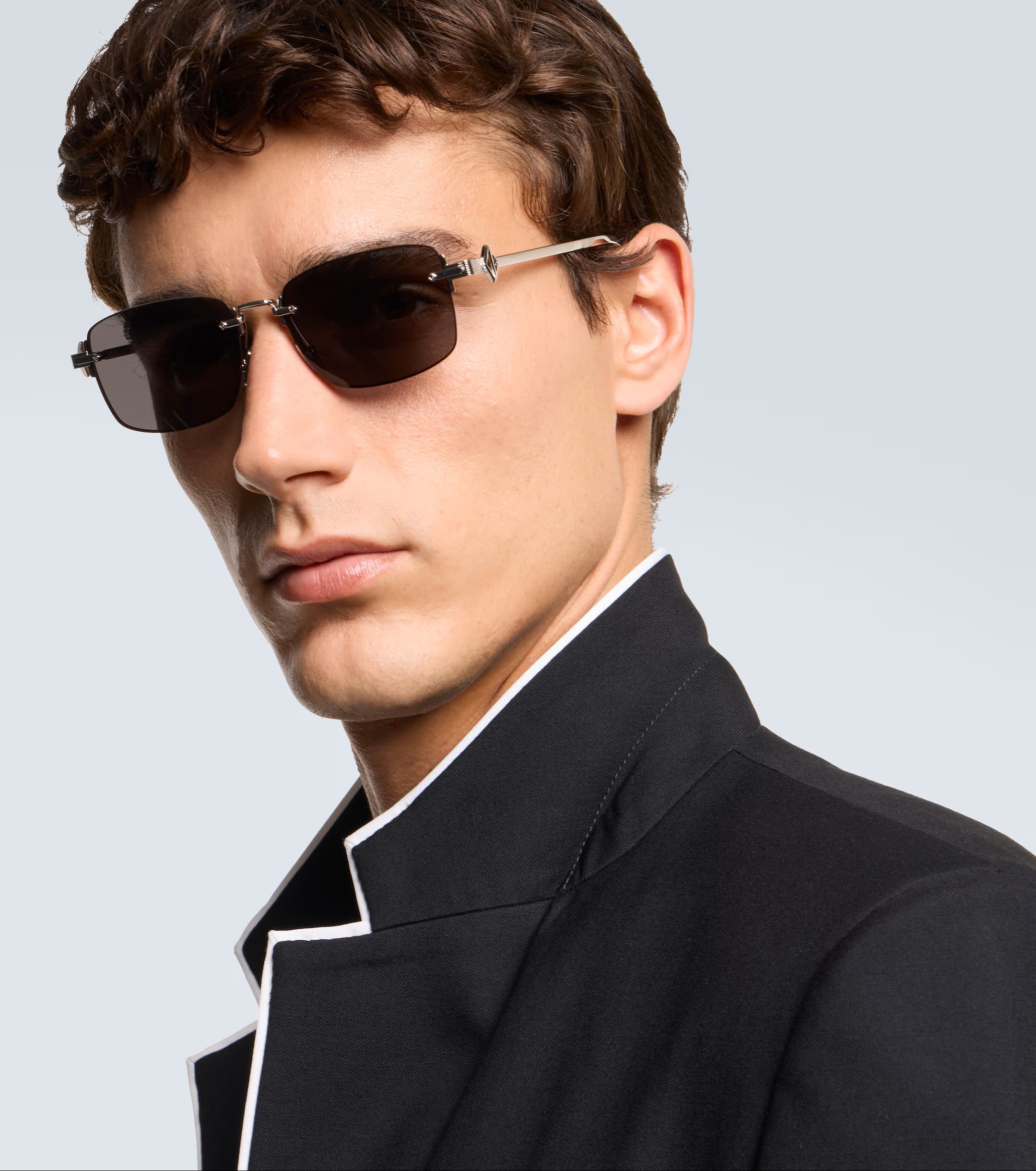 Mắt kính Dior CD Diamond S11U Rectangular Sunglasses Grey Lens 4