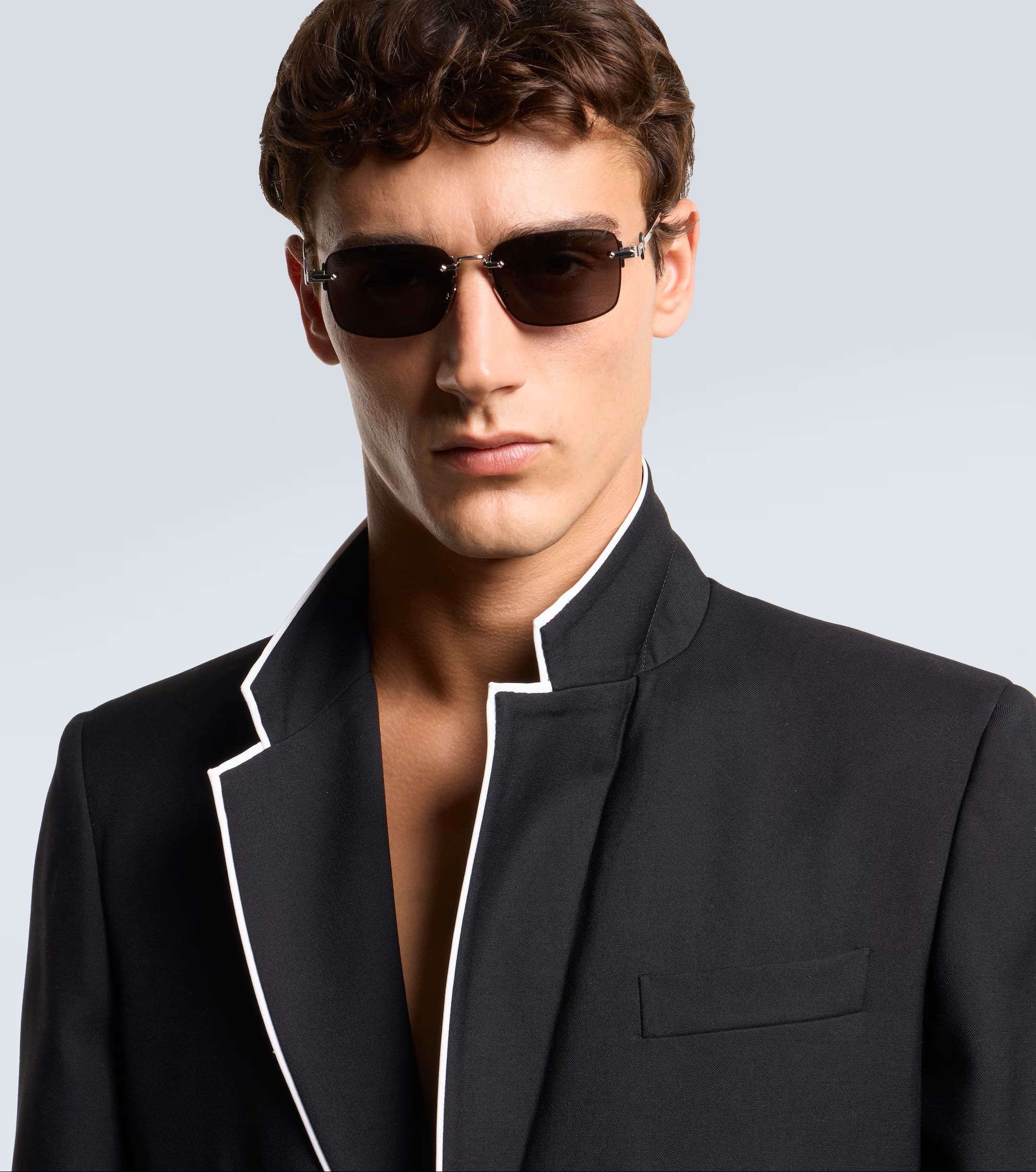 Mắt kính Dior CD Diamond S11U Rectangular Sunglasses Grey Lens 5