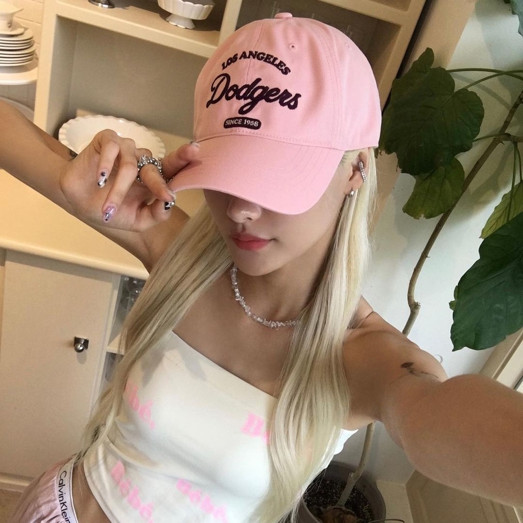 Mũ MLB Varsity Lettering Ball Cap Los Angeles Dodgers Peach 3ACPL033N-07PCS 1