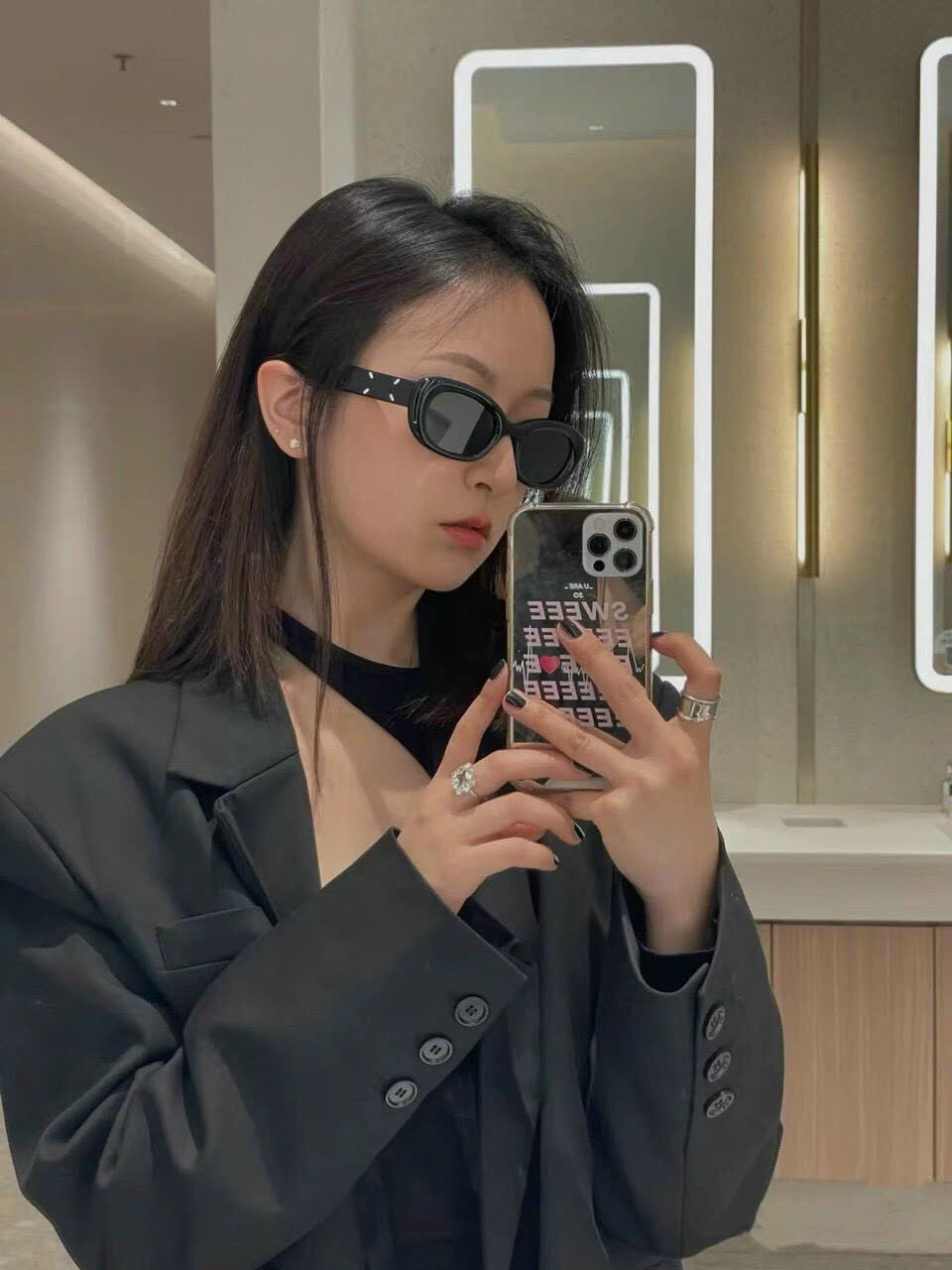 Mắt kính Gentle Monster Maison Margiela MM004 01 Black Acetate Frame 3