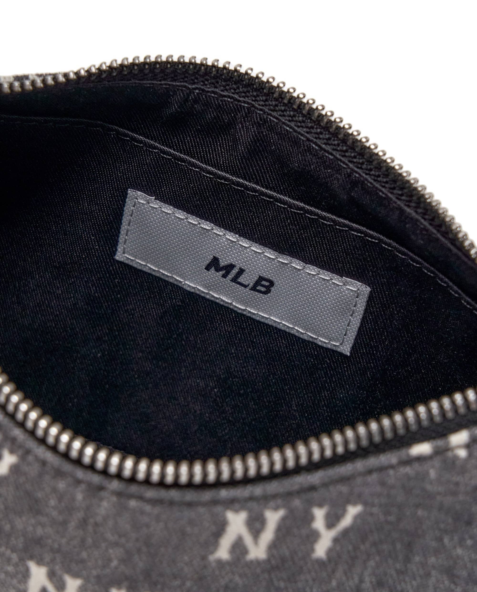 Túi kẹp nách MLB Classic Monogram Vintage Denim Hobo Bag New York Yankees Grey 3ABQMV55N-50CGS 10