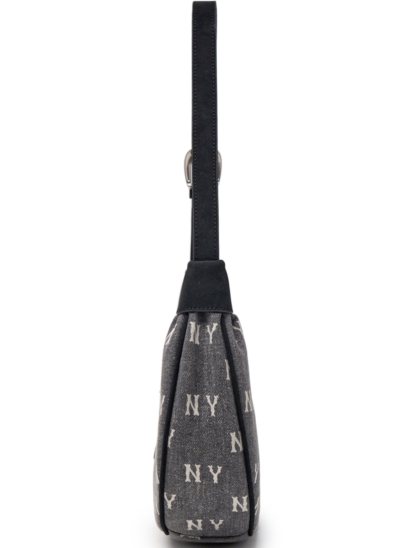 Túi kẹp nách MLB Classic Monogram Vintage Denim Hobo Bag New York Yankees Grey 3ABQMV55N-50CGS 12