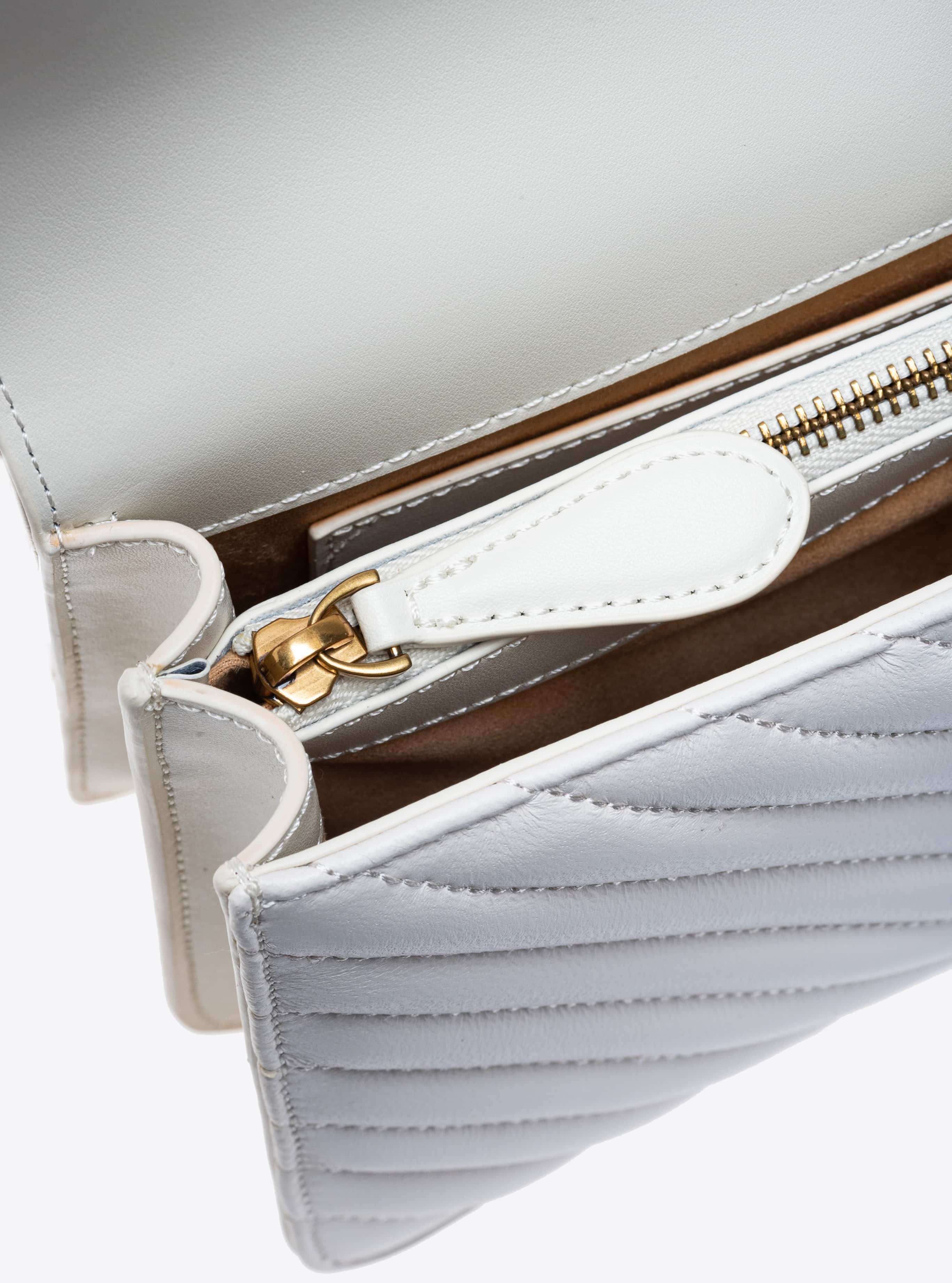 Túi đeo vai Pinko Classic Love Bag One Chevron White 1