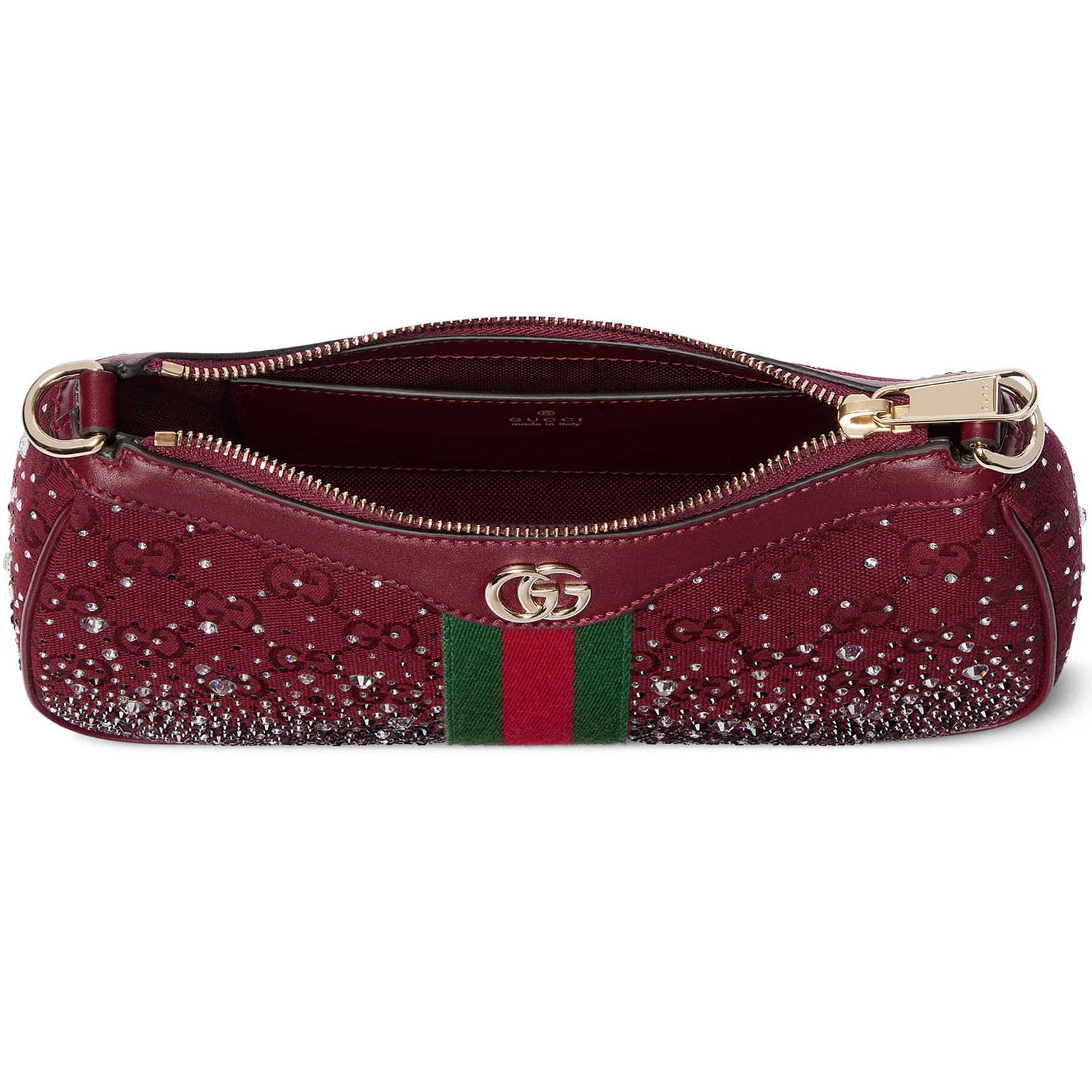 Túi Gucci Ophidia Crystals Small Shoulder Bag Rosso Ancora Red GG Canvas 7