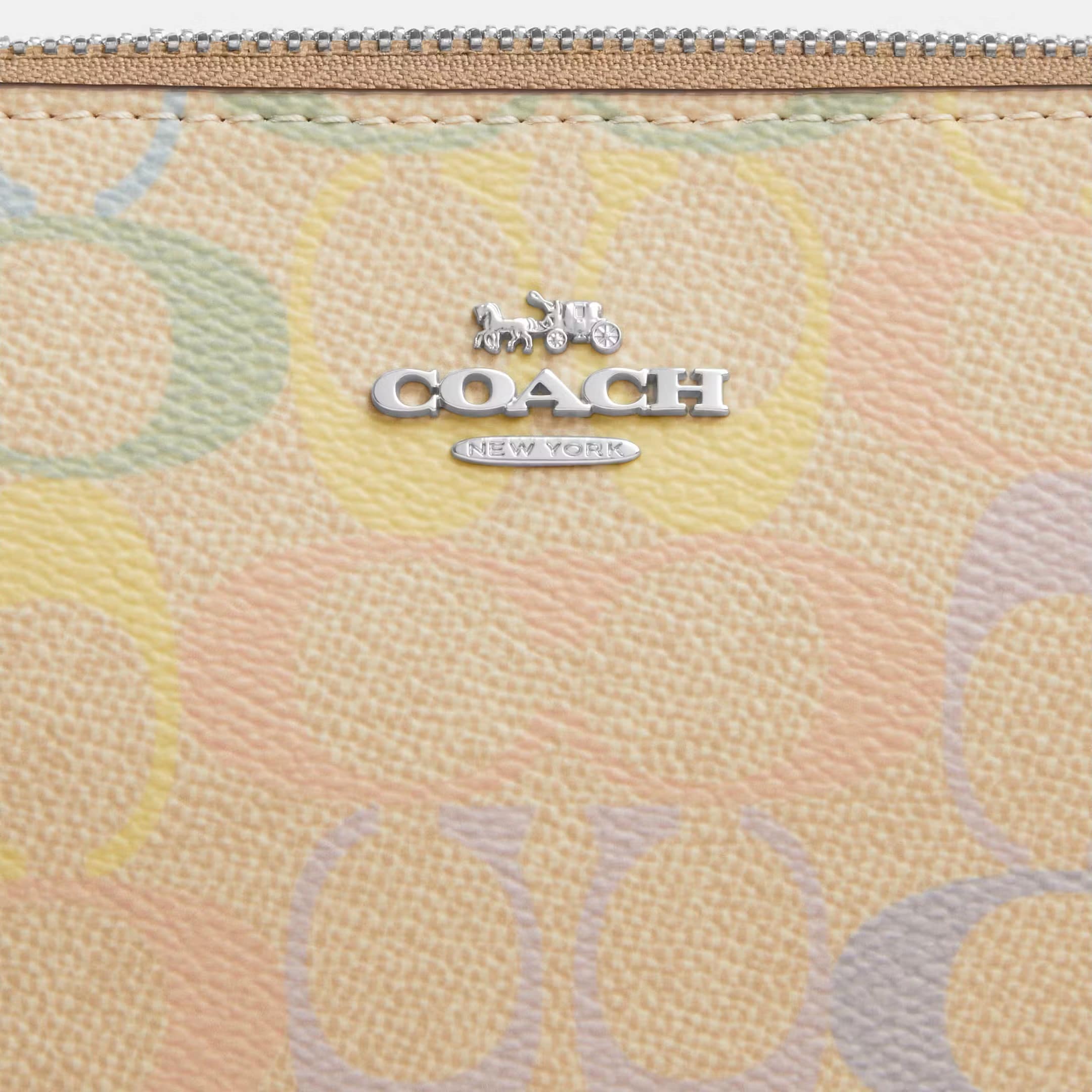 Túi xách Coach Nolita 19 In Rainbow Signature Canvas Sand Multi CDC38 1
