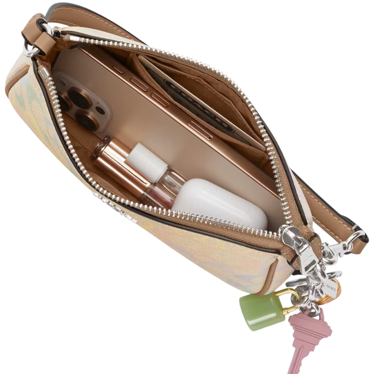 Túi xách Coach Nolita 19 In Rainbow Signature Canvas Sand Multi CDC38 5