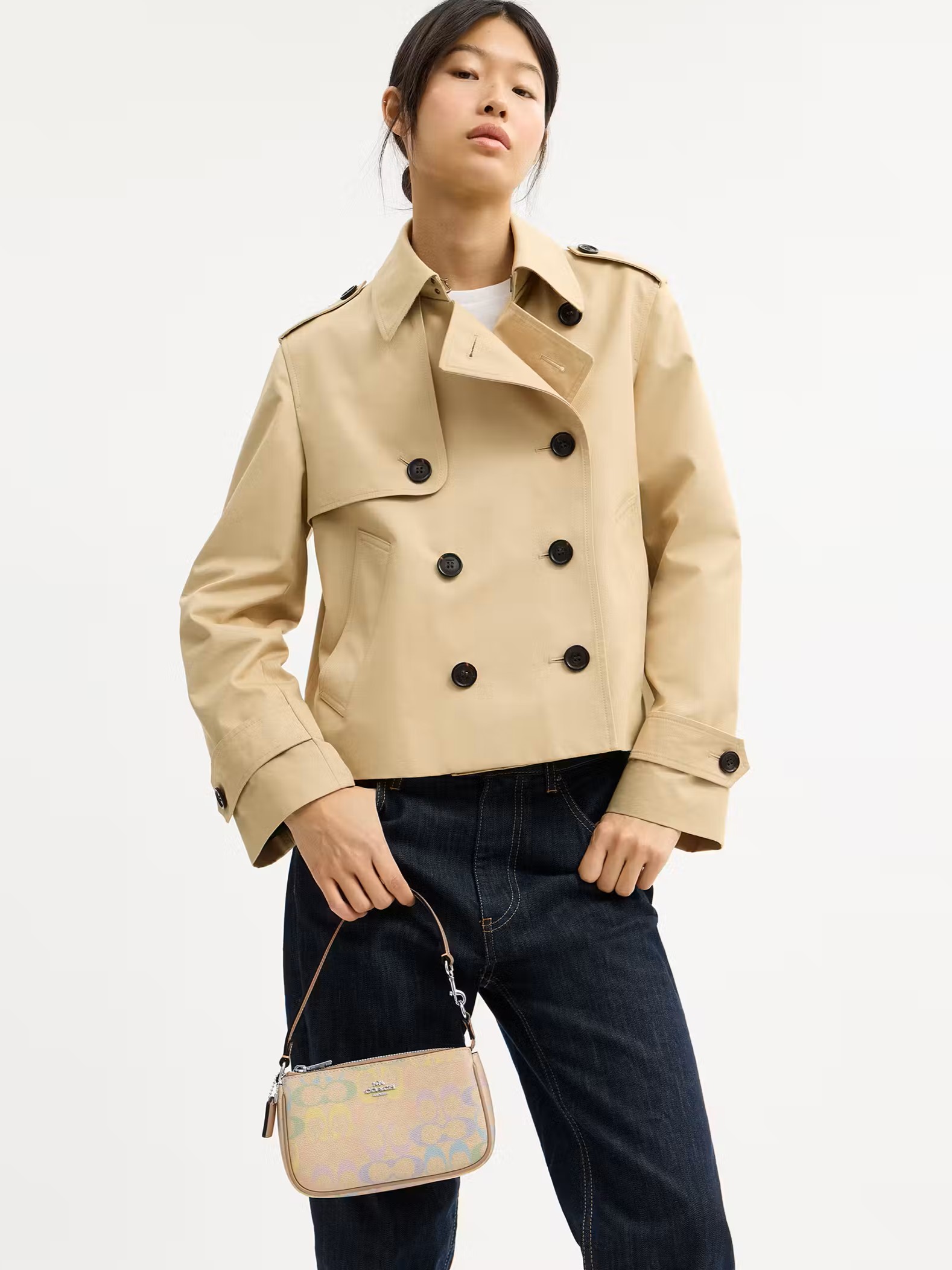 Túi xách Coach Nolita 19 In Rainbow Signature Canvas Sand Multi CDC38 9
