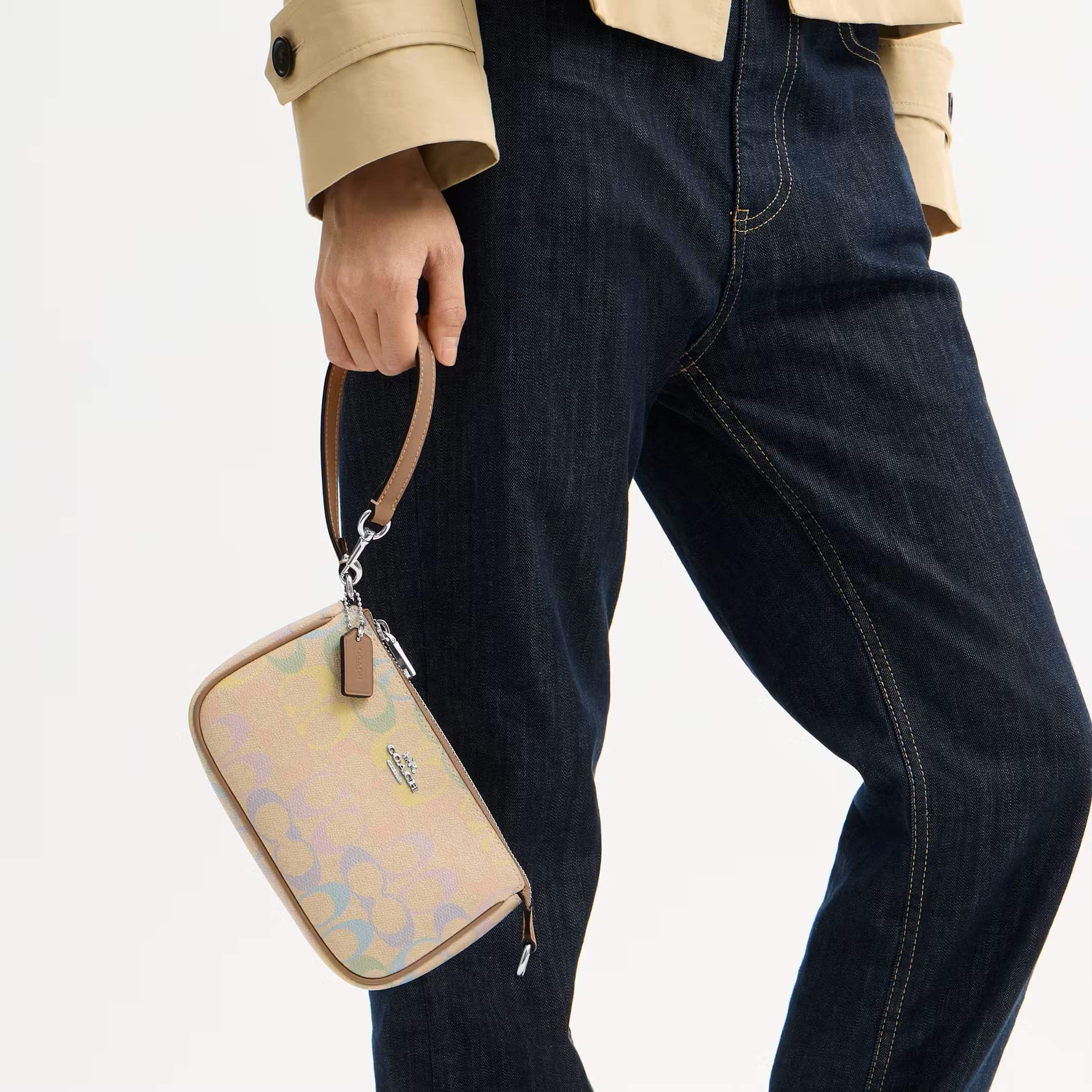 Túi xách Coach Nolita 19 In Rainbow Signature Canvas Sand Multi CDC38 10