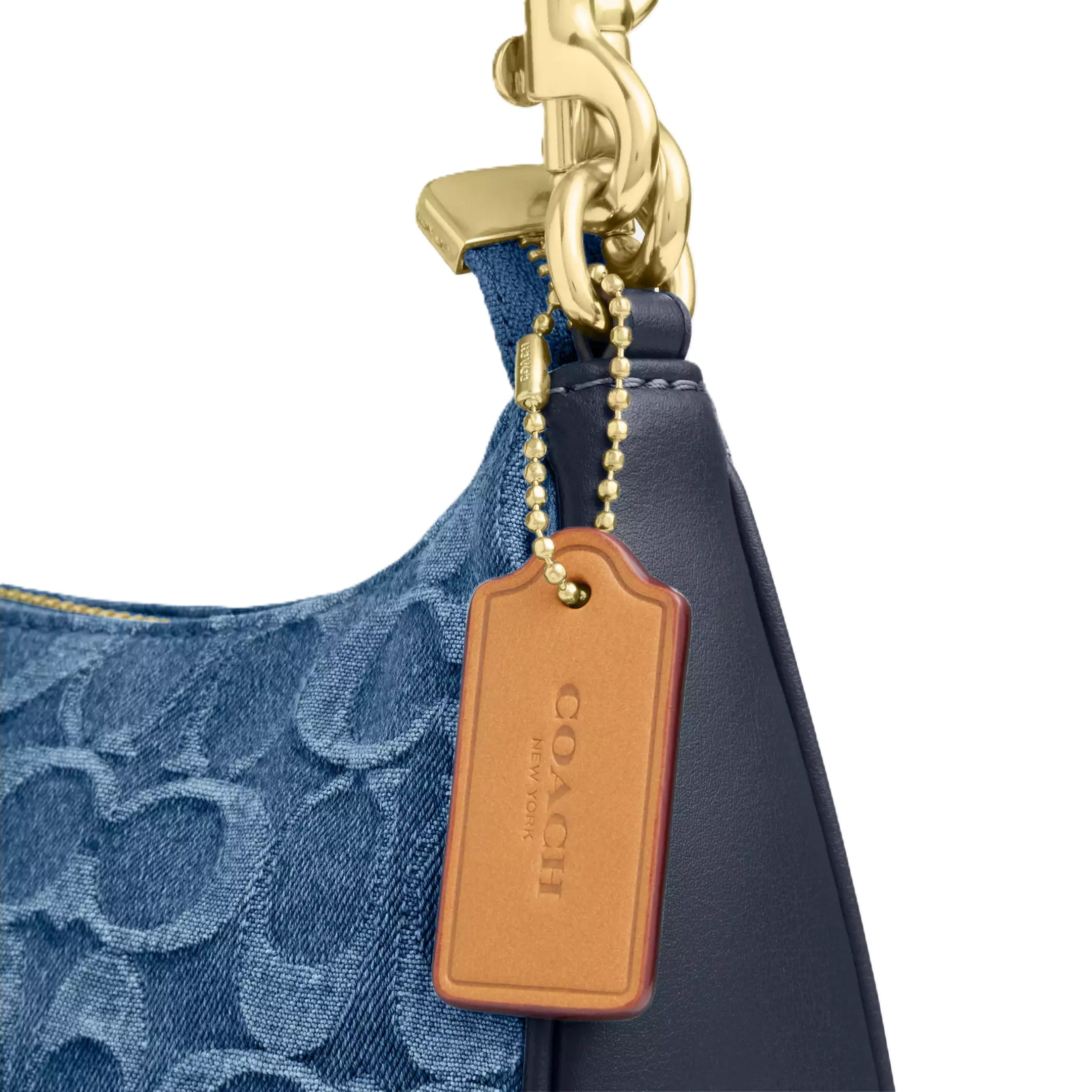 Túi kẹp nách Coach Teri Shoulder Bag In Signature Denim Indigo CDQ56 10