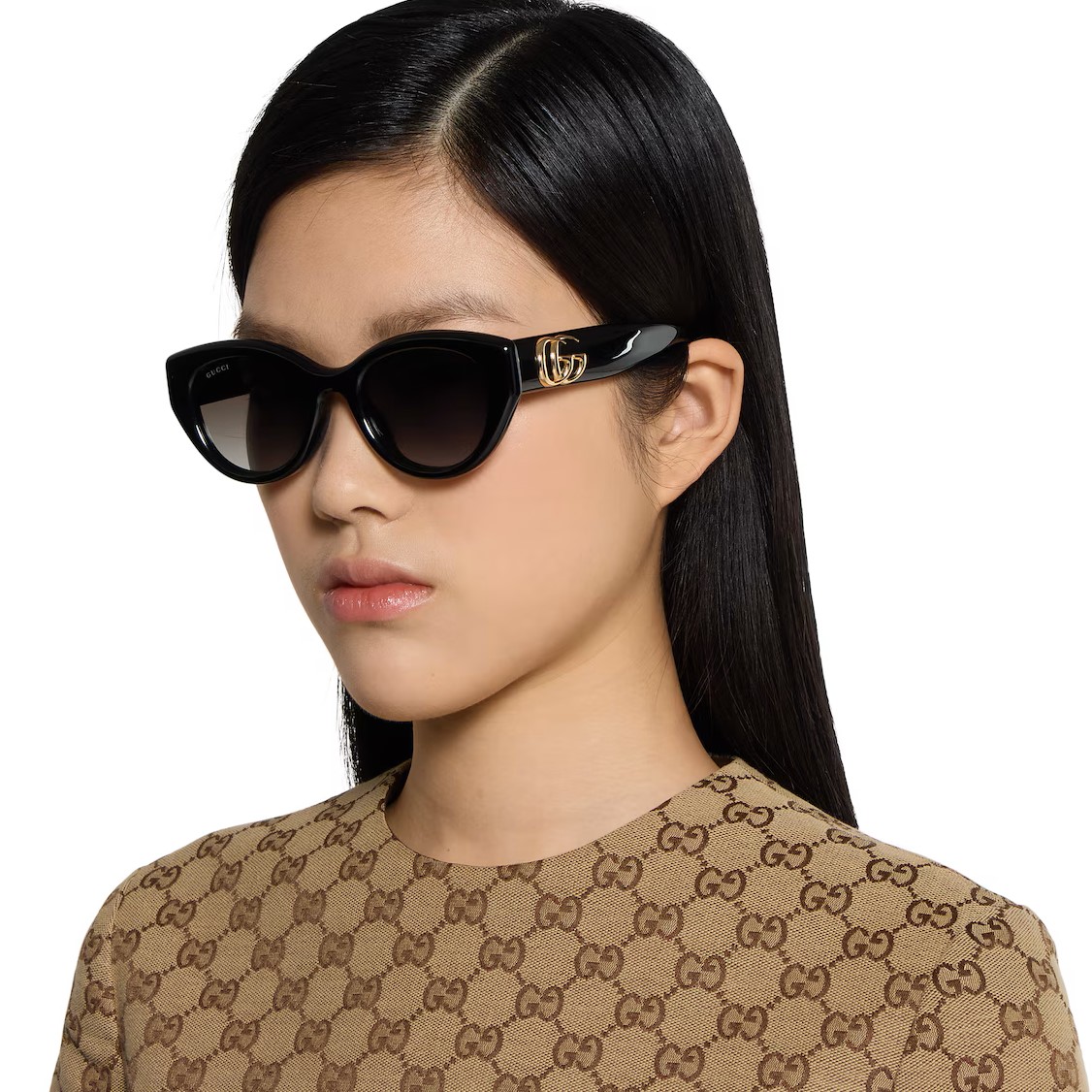 Mắt kính Gucci Low Nose Bridge Fit Sunglasses Black GG1976SK 1