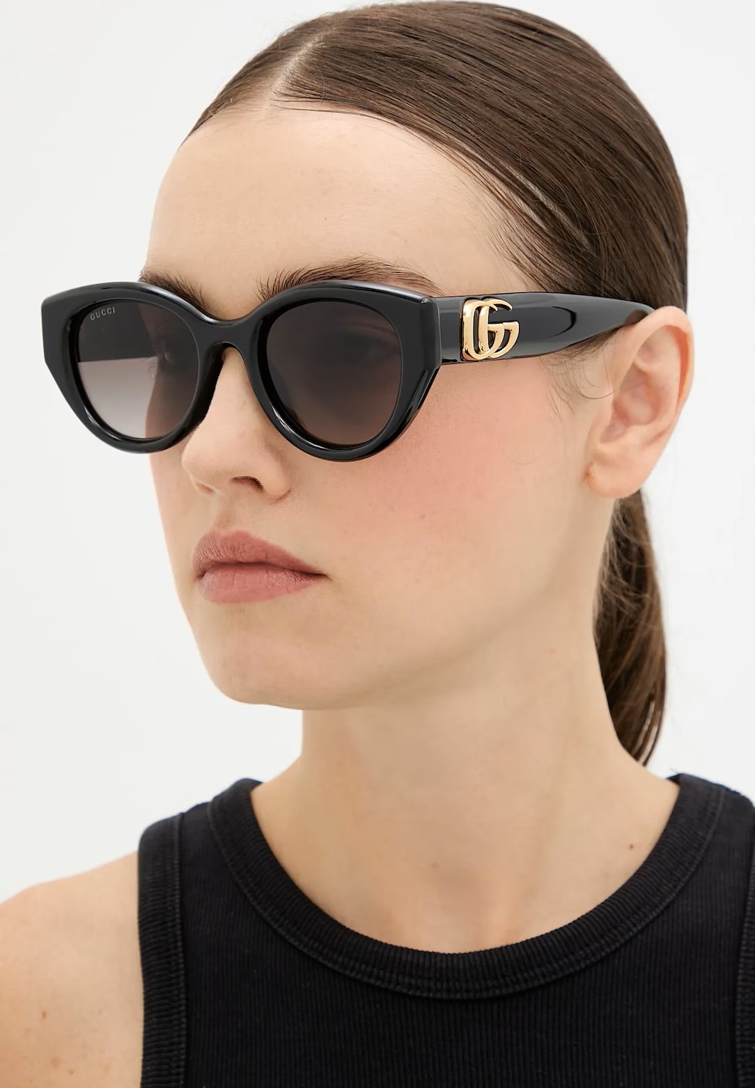 Mắt kính Gucci Low Nose Bridge Fit Sunglasses Black GG1976SK 4