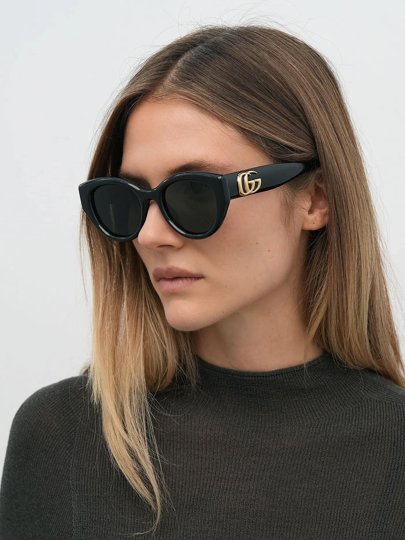 Mắt kính Gucci Low Nose Bridge Fit Sunglasses Black GG1976SK 7