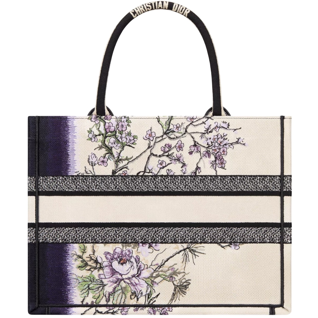 Túi cầm tay nữ Medium Dior Book Tote Multicolor Dior Pivoine Embroidery 1