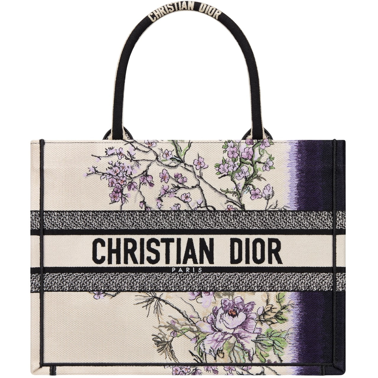 Túi cầm tay nữ Medium Dior Book Tote Multicolor Dior Pivoine Embroidery 3
